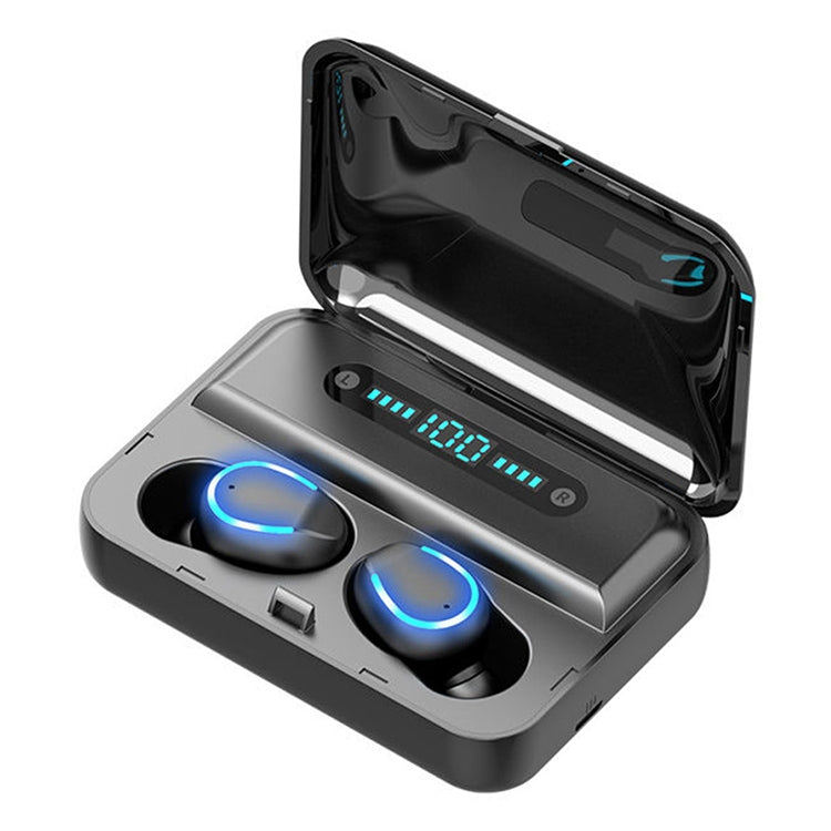 F9-5U Luce respiratoria a quattro barre + Display digitale Riduzione del rumore Touch Auricolare Bluetooth con scatola di ricarica, F9-5U Black, F9-5U White F9-5U Luce respiratoria a quattro barre + Display digitale Riduzione del rumore Touch Auricolare Bluetooth con scatola di ricarica, F9-5U Black, F9-5U White